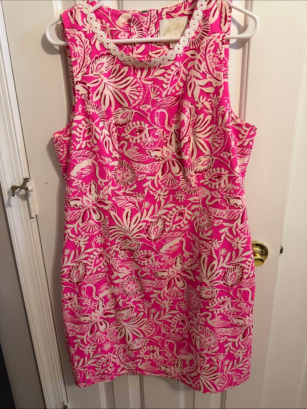 Lilly Pulitzer Aubria Shift Passion Fruit Pink Floral, EUC, Size 12